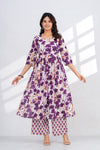 Pure Cotton Maternity Feeding Kurta Palazzo Set with Hidden Nursing Zipper