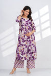 Pure Cotton Maternity Feeding Kurta Palazzo Set with Hidden Nursing Zipper